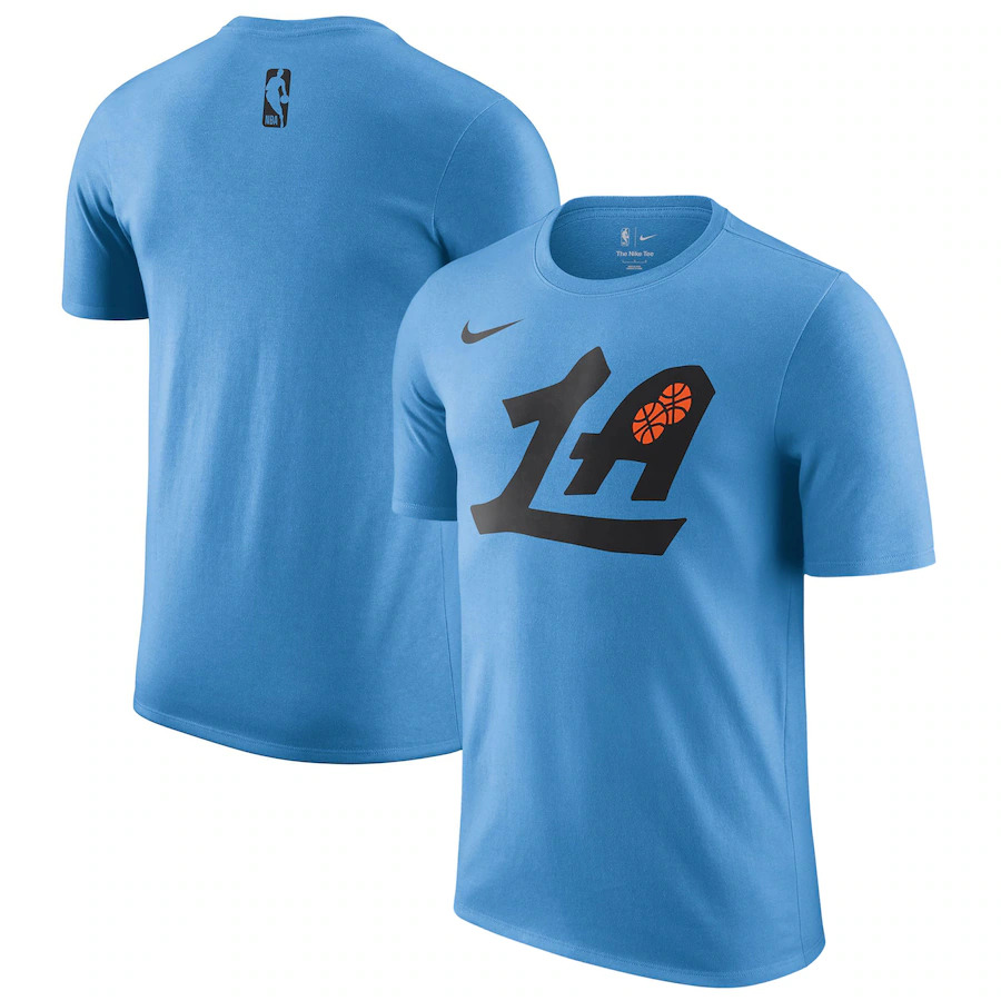 Men's Los Angeles Clippers Blue 2024/25 City Edition Essential Logo T-Shirt